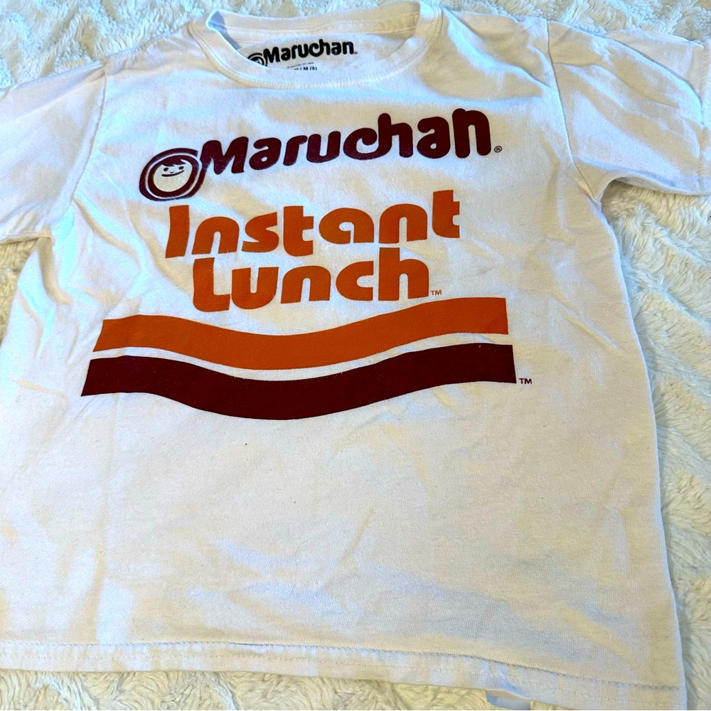Maruchan Instant Lunch Short Sleeve White T-Shirt Size Youth Medium (8)